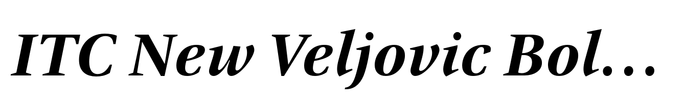 ITC New Veljovic Bold Italic
